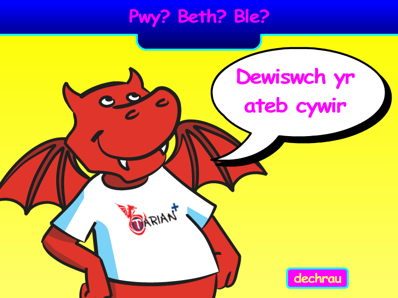 Rhagolwg: Cwis
Pwy? Beth? Ble?