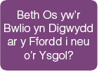 Beth Os yw’r Bwlio yn Digwydd ar y Ffordd i neu o’r Ysgol?